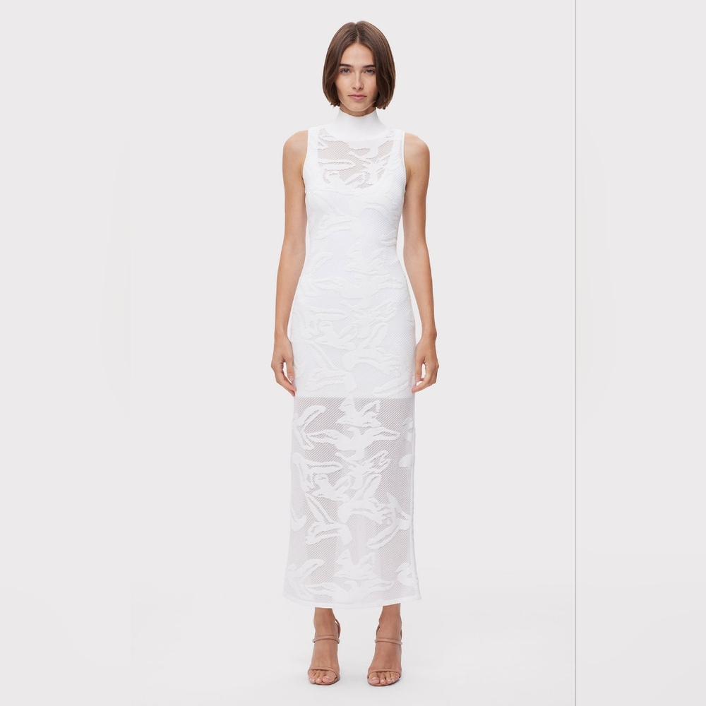 E_SHEER JACQUARD S/L GOWN